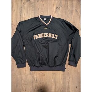 Vintage Nike Vanderbilt Commodores Blk Pullover Windbreaker Jacket Mens Sz Large